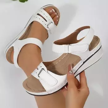 2025 New Women Sandals Wedge Buckle Orthopedic Outdoor Shoes Female Summer Soft Sexy Open Toe Fashion Sandals Sandalias De Mujer 36