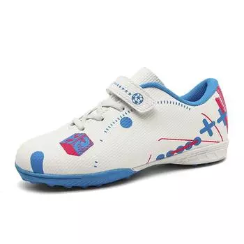 2025 new youth anti-skid manufacturer flat bottom children s primary and secondary school students direct sales Velcro graffiti football 29 чёрный