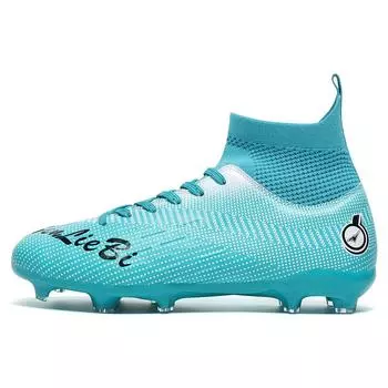 2025 new youth football shoes high-top football training shoes students long nails broken nails competition middle and old children 33