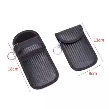 2025 Newest Hot 1pc Anti-theft Car Key Fob RFID Signal Blocker Faraday Signal Blocking Pouch Bag Key Wallets чёрный