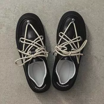 2025 Niche Colorblock Lace-up Design Black Shoes Men s Spring 2025 New Height Increasing Low-top Men s Boots High Street 35