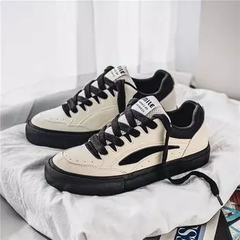 2025 нишевая мужская обувь на каждый день весенняя новая обувь для скейтборда мужская универсальная повседневная студенческая обувь мужская трендовая обувь белая обувь 39