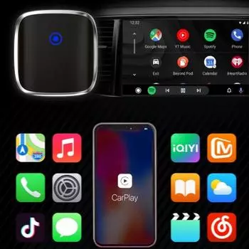 2025 НОВЫЙ 2 в 1 Carplay Wireless To Wired Auto Box Android Auto Wired To Wireless Carplay адаптер Детали для электромобилей чёрный