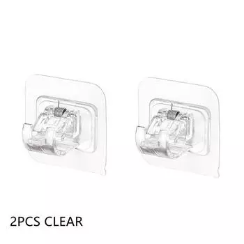 2025 НОВЫЙ Регулируемый Зажим для Карниза Самоклеящийся Зажим Крючок Настенный Держатель для Карниза Кронштейн Без Гвоздей Настенные Подвесные Стойки чистый