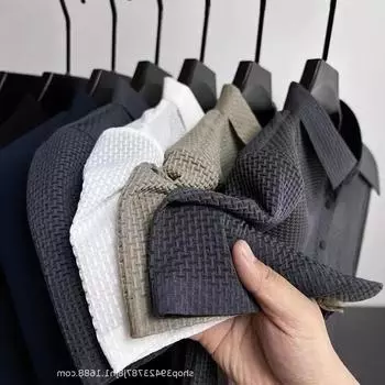 2025 Новая эластичная рубашка из бамбуковой сетки Ice Silk с короткими рукавами, свободная, удобная, дышащая, спортивная, фитнес-рубашка для мужчин M белый