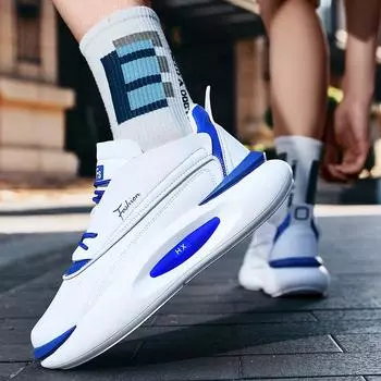 2025 новая европейская станция open smile круглая головка дышащая сетчатая низкая мужская обувь на толстой подошве сращивание модная обувь повседневная обувь 39