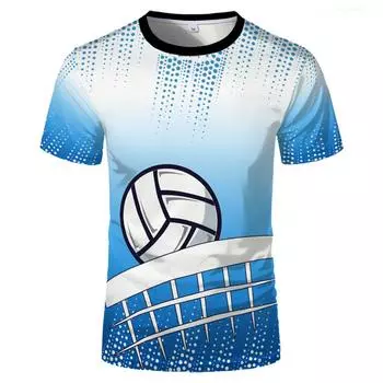 2025 Новая футболка для волейбола с 3D-принтом, летняя футболка для мужчин и женщин, для бега, спорта, дышащая футболка для бадминтона, тенниса, тренировок, джерси, одежда S
