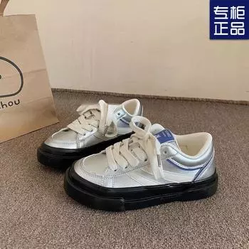 2025 новая корейская версия нишевых студенческих кроссовок модная ретро повседневная обувь популярная универсальная женская белая обувь модная обувь 35