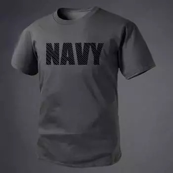 2025 новая летняя новая тема ВМС США дизайн из военно-морского твила футболка с коротким рукавом для фанатов армии прочная мужская одежда футболка с принтом S