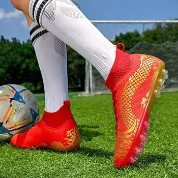 2025 новая мода год дракона ограниченный высокие дышащие футбольные бутсы длинные ногти сломанные ногти профессиональные тренировочные кроссовки 35