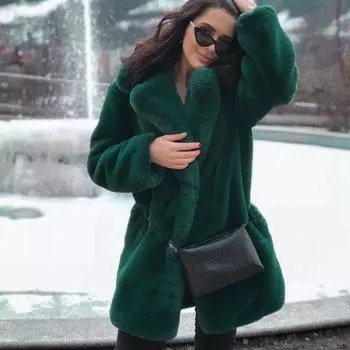 2025 Новая мода осень-зима для женщин, куртка из искусственного меха, женская корейская свободная куртка с длинным рукавом, теплая повседневная уличная одежда M коричневый