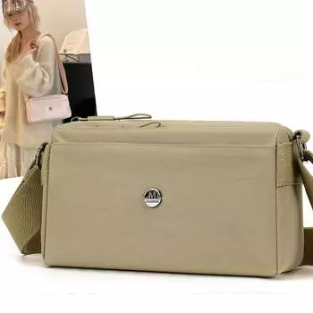 2025 Новая модная многофункциональная многослойная сумка для отдыха «все в одном» водонепроницаемая легкая портативная сумка через плечо на одно плечо 23x10x16 чёрный