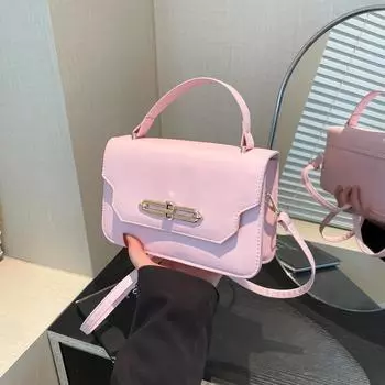 2025 новая модная ретро-сумка маленькая квадратная женская универсальная сумка-мессенджер через плечо чёрный