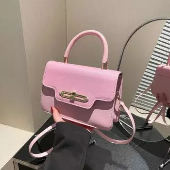 2025 новая модная ретро-сумка маленькая квадратная женская универсальная сумка-мессенджер через плечо чёрный