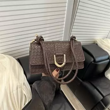 2025 Новая модная универсальная сумка-мессенджер через плечо Премиальная сумка подмышкой Маленькая квадратная сумка белый