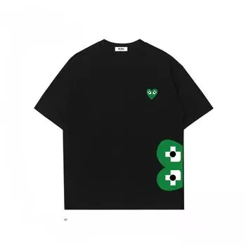 2025 Новая модная высококачественная хлопковая футболка с коротким рукавом с принтом в уличном стиле для пар с коротким рукавом S