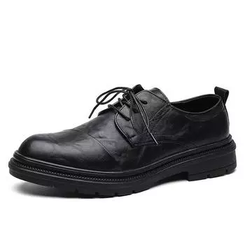 2025 новая мужская обувь Brock дышащие трендовые повседневные туфли на платформе британские деловые формальные мужские кожаные туфли 38