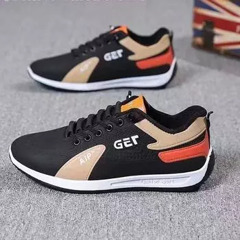 2025 новая мужская обувь весна-осень спортивная обувь кожаная мужская повседневная дорожная обувь универсальная обувь для серфинга корейская версия модная мужская обувь 39 белый