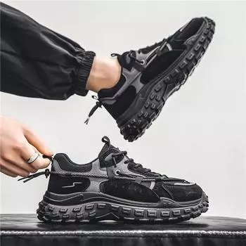 2025 новая мужская обувь весна-осень, спортивная износостойкая платформа, охрана труда, универсальная модная обувь для пожилых мужчин 39