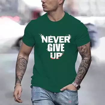 2025 Новая мужская удобная красивая легкая футболка с коротким рукавом мягкая простая классическая верхняя одежда повседневная свободная футболка с круглым вырезом S