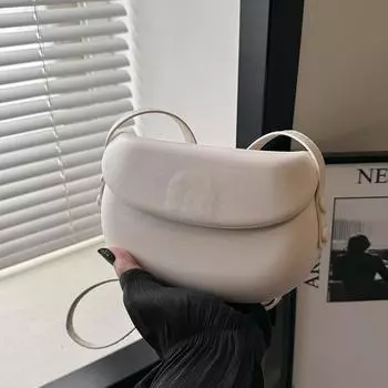 2025 новая национальная ретро красная сумка-седло, мини-сумка-мессенджер, маленькая женская универсальная простая сумка для мобильного телефона белый