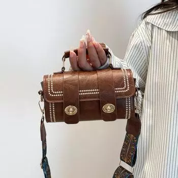 2025 новая однотонная повседневная маленькая женская сумка с широким плечевым ремнем, декомпрессионная сумка-мессенджер на плечо, модная маленькая квадратная сумка чёрный