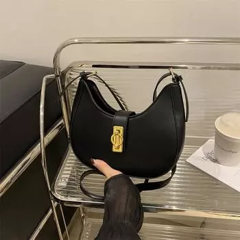 2025 новая осенне-зимняя модная сумка через подмышку универсальная женская сумка в иностранном стиле сумка через плечо женская чёрный