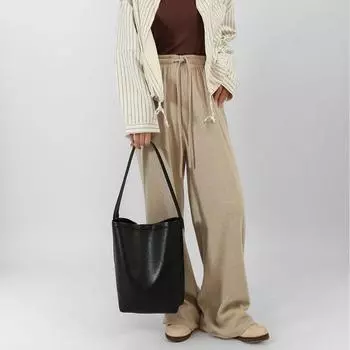 2025 новая осенне-зимняя сумка-тоут большой вместимости, модная сумка-ведро на одно плечо, женская сумка, универсальная сумка для поездок на работу чёрный