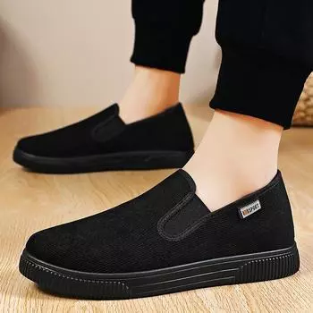 2025 Новая рабочая/повседневная обувь мужская традиционная кунг-фу парусиновая летняя нескользящая широкая дышащая комфортная 39