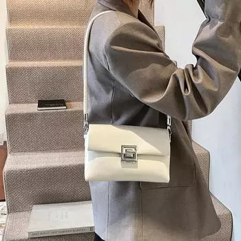 2025 новая ретро маленькая сумка женская осенне-зимняя Sembeng трендовая модная текстурная на плечо сумка-мессенджер женская маленькая квадратная сумка 24.5*9*14