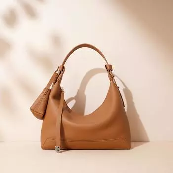 2025 Новая серия Сумка для ланч-бокса Niche Сумка-палка через подмышку Кожаная сумка через плечо Женская сумка через плечо 26x9x21cm серый