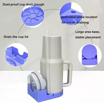 2025 Новая силиконовая сушилка для бутылок с водой, органайзер для сушки кружек с водой, держатель для слива, подставка, полезные принадлежности для кухни 1L