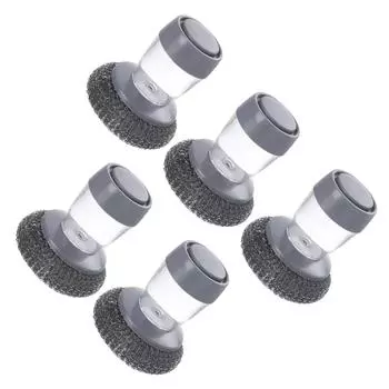 2025 новая стальная щетка для чистки, автоматическая щетка для чистки кастрюль с жидкостью, бытовая щетка для чистки плиты со стальным шариком из проволоки