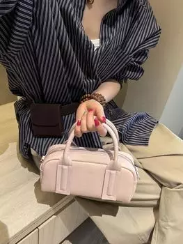 2025 / Новая сумка для боулинга Dopamine, сумка через плечо, женская кожаная сумка через голову, сумка Netizen 24x7x11cm белый