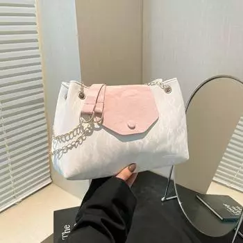 2025 новая сумка-тоут с цепочкой женская универсальная подмышечная сумка через плечо высокая мода чёрный