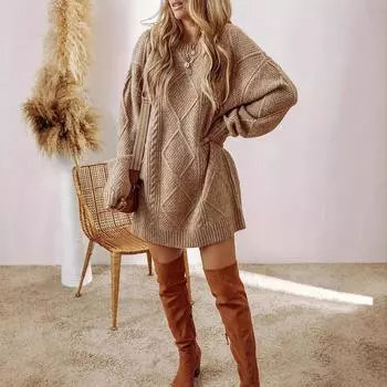 2025 Новая свободная европейская и американская мода жареное тесто с завитками текстура юбка длиной до колена S абрикосовый