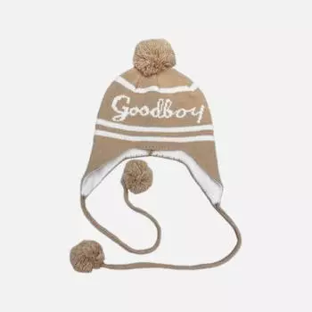 2025 новая теплая универсальная шерстяная шапка для защиты лица и ушей с надписью «hairball» вязаная детская шапка Lei Feng M56-58cm чёрный