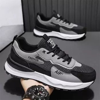 2025 Новая весна Мужская сетчатая дышащая обувь для папы Спортивная модная обувь на платформе с высокой подошвой 39