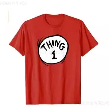 2025 Новая женская футболка унисекс с надписью THING с коротким рукавом 4XL красный