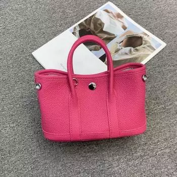 2025 Новая женская сумка из натуральной кожи Head Layer Leather Canvas 20 см Мини-сумка для сада Ручная сумка через плечо Cross Border 20x10x12cm хаки