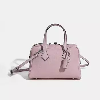 2025 Новая женская сумка из натуральной кожи Head Layer TC Leather Victoria Маленькая повседневная женская сумка большой емкости с диагональным поперечным плетением 25x12x18cm фиолетовый