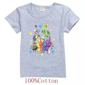2025 новейшая игра Pikmin 4 Wiki футболки детская летняя одежда мальчики мультфильм футболка для маленьких девочек топы с коротким рукавом детская одежда 100
