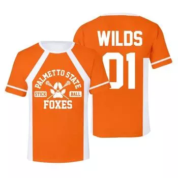 2025 Новинка The Foxhole Court Palmetto State Foxes Lacrosse Jersey Косплей WILDS MINYARD 3D Футболка Мужская/Женская Футболки с Коротким Рукавом Для Детей S