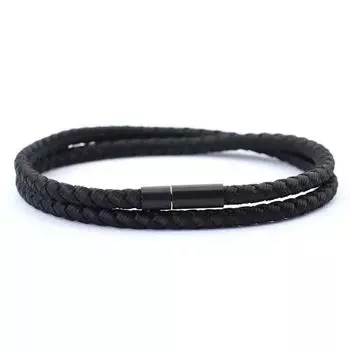 2025 Новое поступление Минималистичный стиль Браслет из килевой веревки Подходит для мужчин и женщин Двойная обмотка Универсальный дизайн личности Ремешок для ношения Black keel rope double hand rope