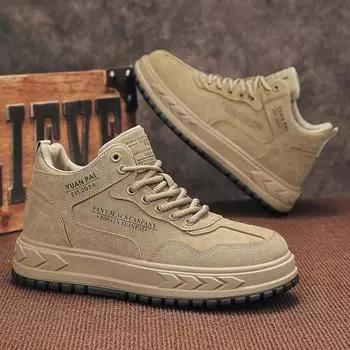 2025 Новое поступление винтажного стиля мужская спортивная обувь удобные высокие мужские кроссовки для бега кроссовки для мужчин весенние мужские ботильоны 39 бежевый
