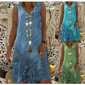 2025 Новое женское платье с заниженной талией, элегантное платье с принтом, весна-лето, свободное и удобное S серый