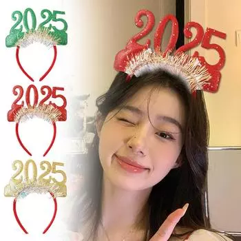 2025 Новогодние бокалы Рождественские украшения Счастливые новые подарки Вечеринка Навидад Реквизит Канун года Фото Декабрь H9T3 Red-One size