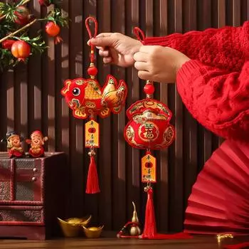 2025 Новогодний кулон Весенний фестиваль Атмосфера Подвесной кулон Украшение Китайский узел Подвески Аксессуары Украшение комнаты