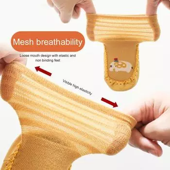 2025 Новорожденные детские носки с резиновым принтом для девочек, детские носки-тапочки с мягкой нескользящей подошвой, повседневная обувь для обучения ходьбе 13cm