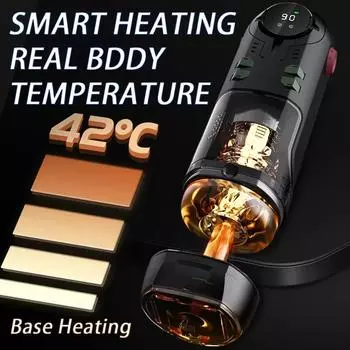 2025 Новые автоматические мужские мастурбаторы с 9 толчками, вибрацией и подогревом, карманная киска, влагалище, минет, мастурбация, чашка, секс-игрушки для мужчин